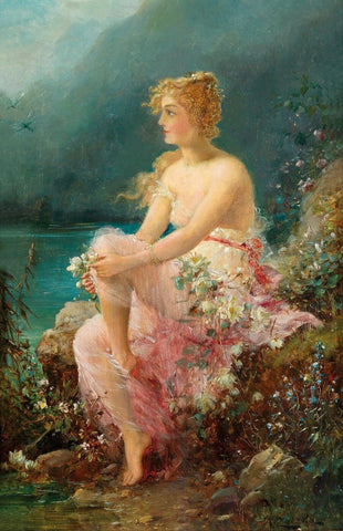 Wasserrosen - (Water Lilies) - Hans Zatzka - Life Size Posters by Hans Zatzka