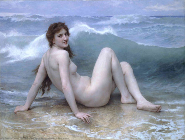 The Wave (La Vague) – Adolphe-William Bouguereau Painting - Canvas Prints