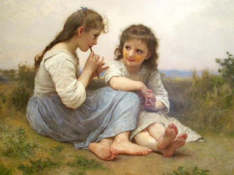 A Childhood Idyll - Canvas Prints by William-Adolphe Bouguereau