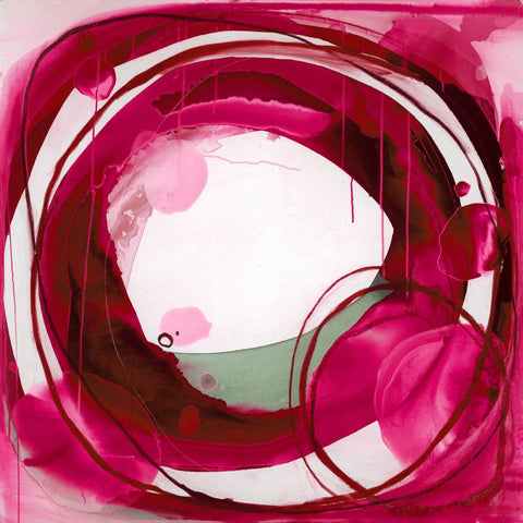 Wine Stains On The Table - Abstract Painting Burgundy by Kevin