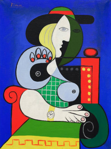 Woman With A Watch (Femme à la Montre) Marie-Therese Walter - Pablo Picasso Masterpiece Painting - Large Art Prints