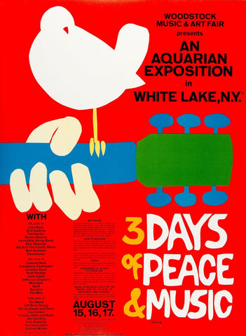 Woodstock - Music Concert Poster by Jacob George