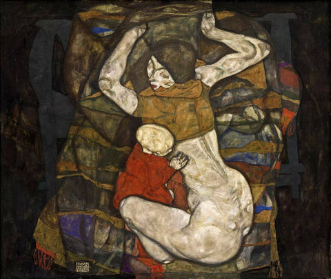 Young Mother (Junge Mutter) - Egon Schiele - Canvas Prints