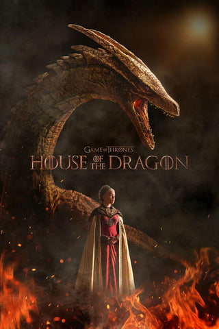 Young Rhaenyra and Syrax - House Of The Dragon (GoT) - TV Show Poster - Canvas Prints by Tallenge