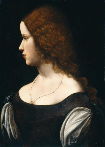 Young La Bella Principessa (Portrait Of A Young Lady) - Canvas Prints by Leonardo da Vinci