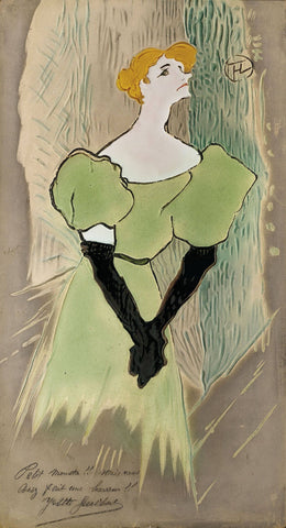 Yvette Guilbert - Toulouse Lautrec - Canvas Prints by Yvette Guilbert