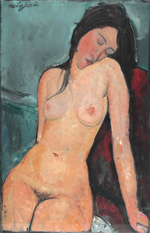 Modigliani - Female nude (Iris Tree) by Amedeo Modigliani