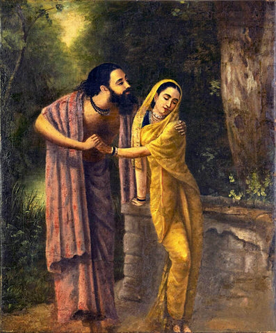 Arjun And Subhadra by Raja Ravi Varma