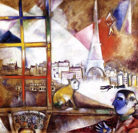 Paris Through the Window by Marc chagall