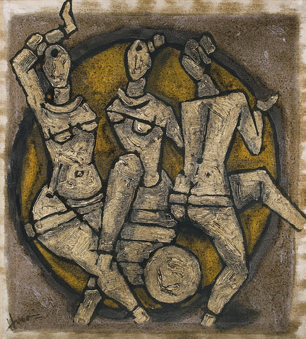 Dancers - Posters by M F Husain