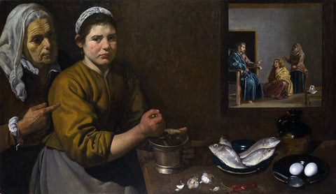 Cristo en casa de Marta y María - (Christ in the House of Martha and Mary) by Diego Velazquez