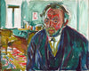 Self-Portrait After The Spanish Flu – Edvard Munch Painting - Framed Prints