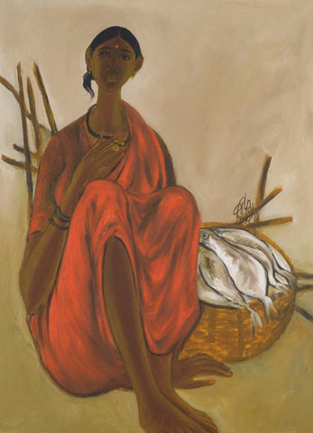 Fish Vendor - Canvas Prints