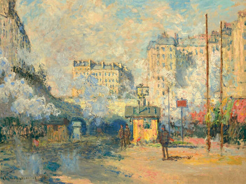 Claude Monet - La gare Saint-Lazare (The Saint-Lazare Station) by Claude Monet
