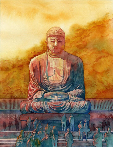 Buddha Kamakura - Framed Prints by Lakshmana Dass