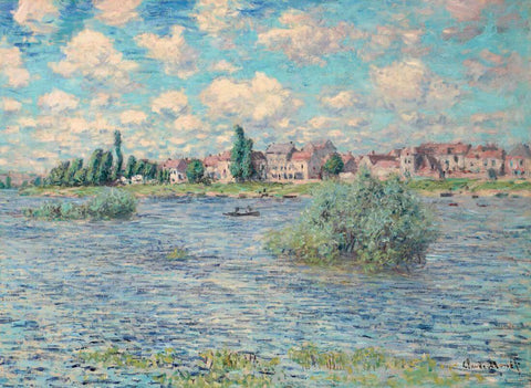 The Seine at Lavacourt (La seine a lavacourt) – Claude Monet Painting – Impressionist Art by Claude Monet