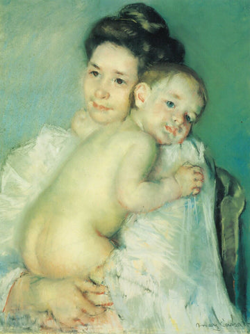 Young Thomas And His Mother - Canvas Prints by Mary Stevenson Cassatt