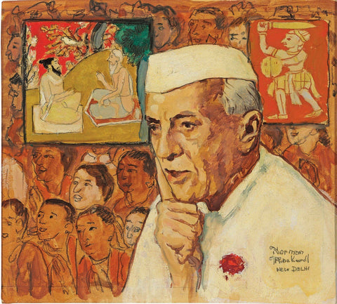 Jawaharlal Nehru - Canvas Prints by Norman Rockwell