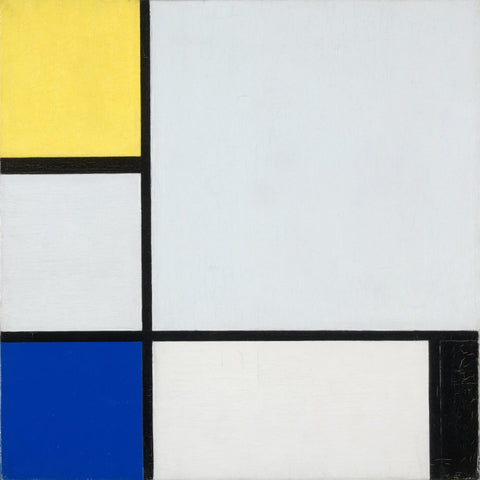 Piet Mondrian Composition With Yellow Blue Black And Light by Piet Mondrian