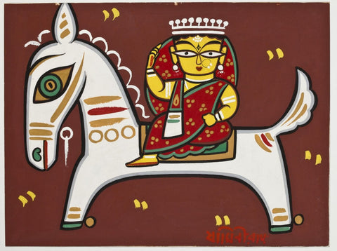Queen of Jhansi by Jamini Roy