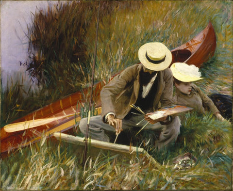 An Out Of Doors Study - Canvas Prints by John Singer Sargent