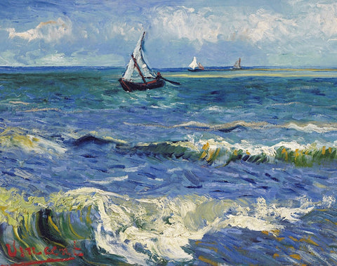 Seascape Near Les Saintes-Maries-De-La-Mer - Fridge Magnets by Vincent van Gogh