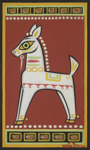 White Horse by Jamini Roy