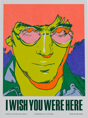 Syd Barrett- Wish You Wer Here (Pink Floyd) - Psychedelic Poster - Framed Prints