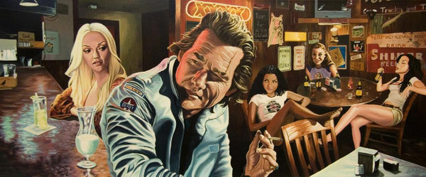 Death Proof - Kust Russell - Quentin Tarantino - Hollywood Movie Fan Art Painting - Life Size Posters