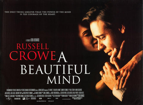 A Beautiful Mind (John Nash) - Russell Crowe - Oscar Winning Hollywood Movie Poster - Large Art Prints by Kaiden Thompson
