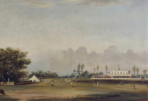 A Cricket Match In India 1792 (The First Painting Of Cricket In India) - William and Thomas Daniell - Vintage Orientalist Painting - Large Art Prints by Thomas Daniell