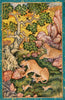 A Family of Cheetahs in a Rocky Landscape - Basawan - 1575 Early Mughal Art Painting - Life Size Posters