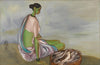 A Fisherwoman - B Prabha Painting - Framed Prints