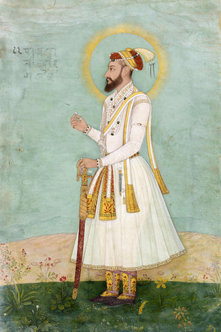 A Portrait Of Aurangzeb c1700 - Mughal Miniature Art Painting - Art Prints