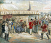 A Sikh Encampment Depicting Maharaja Duleep Singh - circa 1853 Vintage Sikh Art - Sikhism Painting - Canvas Prints