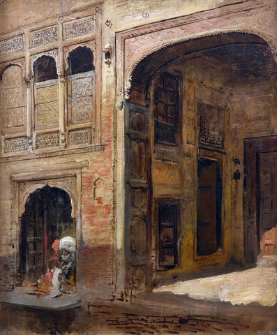A Street Scene In India - Edwin Lord Weeks - Vintage Orientalist Art Painting - Posters by Edwin Lord Weeks