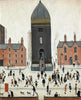 A Street Scene with Old Church Tower - Laurence Stephen Lowry R A - Contemporay British Painting - Art Prints