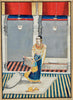 A Young Woman Standing On A Carpeted Terrace - Lucknow School - C1830  Vintage Indian Miniature Art Painting - Life Size Posters