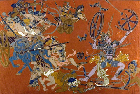 Abhimanyu Vadh (The SlayingOf Abhimanyu) - Nandalal Bose - Painting From Mahabharat - Canvas Prints
