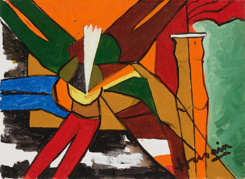 Abstract - Maqbool Fida Husain Painting - Art Prints