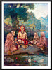 Set of 10 Best of Raja Ravi Varma Spiritual Deities Paintings - Framed Poster Paper (12 x 17 inches) each