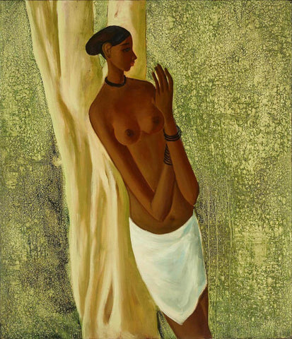 Adivasi Woman - B Prabha - Indian Art Painting - Posters