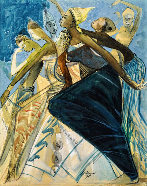 Africa Dances - Ben Enwonwu - African Painting - Posters