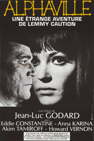 Alphaville - Anna Karina -  Jean-Luc Godard - French New Wave Cinema Poster - Art Prints