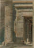 An Entranceway At The Temple of Karnak (c1864) - David Roberts RA - Vintage Orientalist Painting Of Egypt - Framed Prints