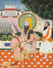 A portrait of Maharaja Ranjit Singh - Punjab School - c1850 Vintage Sikh Painting - Framed Prints