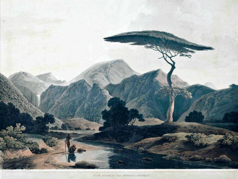 Atoor In The Dindigul - Coloured Aquatint - Thomas And Willaim Daniell  - Vintage Orientalist Paintings of India) - Canvas Prints by William Daniell