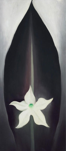 Autumn Leaf With White Flower - Georgia OKeeffe - Canvas Prints