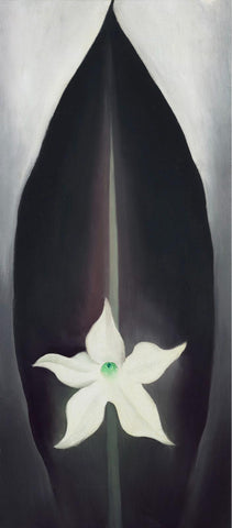 Autumn Leaf With White Flower - Georgia OKeeffe - Canvas Prints