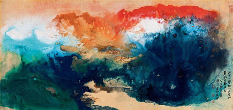 Autumn Morning - Zhang Daqian - Chinese Impressionist Art Painting - Posters by Zhang Daqian